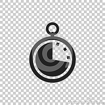 Timer icon illustration. Flat vector clock pictogram Vector Illustration