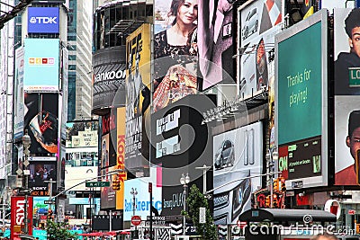 Times Square adverts Editorial Stock Photo