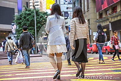 Times Square female collegues Editorial Stock Photo