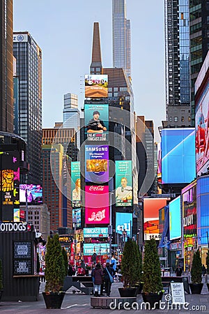 Times Square Neon Advertising Signage, Manhatten, New York City, USA Editorial Stock Photo