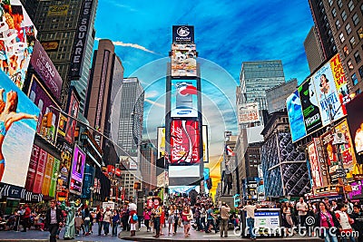 Times square in New York City Editorial Stock Photo