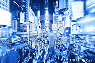 Times Square in New York with motion effect Stock Photo