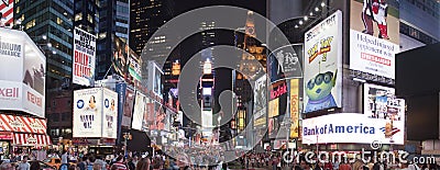 Times Square at night Editorial Stock Photo