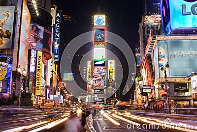 Times Square by night Editorial Stock Photo