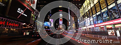 Times Square by Night Editorial Stock Photo