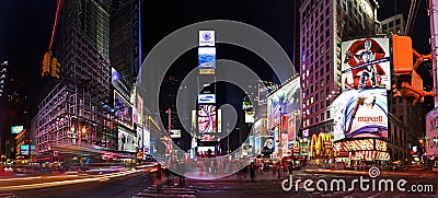 Times Square by night Editorial Stock Photo