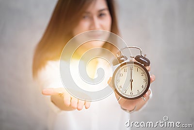 Times to pay the money bill or tax now concept Stock Photo