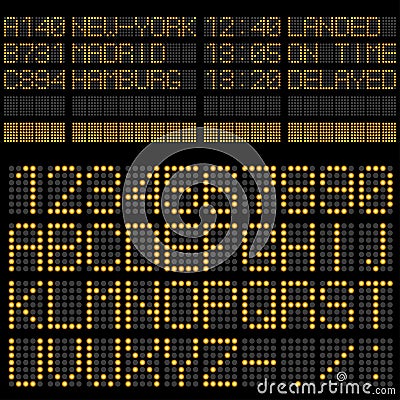 Timetable board template Vector Illustration