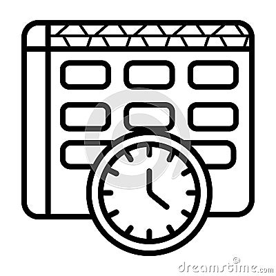Timetable vector icon Cartoon Illustration