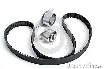 Timing belt set Stock Photo