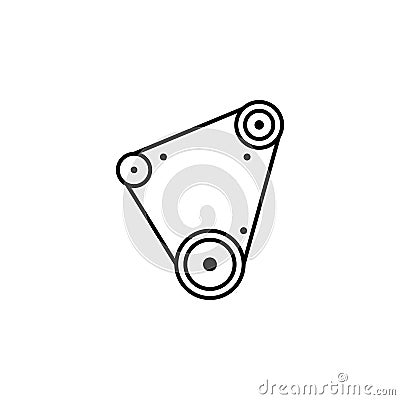 Timing, car outline icon. Can be used for web, logo, mobile app, UI, UX Vector Illustration