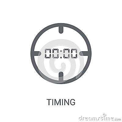 Timing icon. Trendy Timing logo concept on white background from Vector Illustration