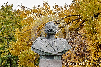 TIMISOARA, ROMANIA - OCTOBER 15, 2016 Romanian General Nicolae Grigorescu monument in Timisoara Editorial Stock Photo