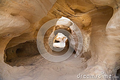 Timna valley Chalcolithic copper mines Israel Stock Photo