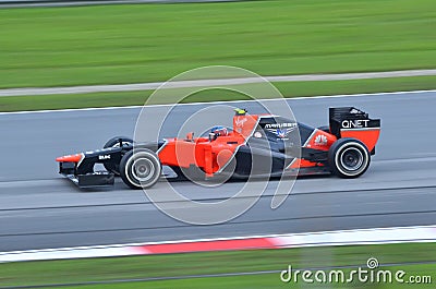 Timo Glock, team Marussia Cosworth Editorial Stock Photo