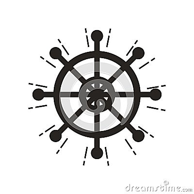 Timon boat isolated icon Vector Illustration