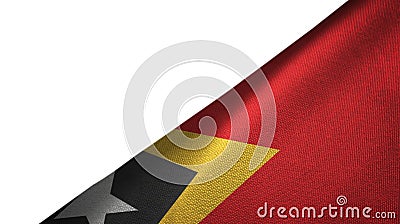 Timor-Leste East Timor flag right side with blank copy space Stock Photo