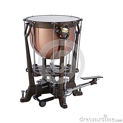 Timpani, Kettledrums, Timps, Percussion Music Instrument Isolated on White background Stock Photo