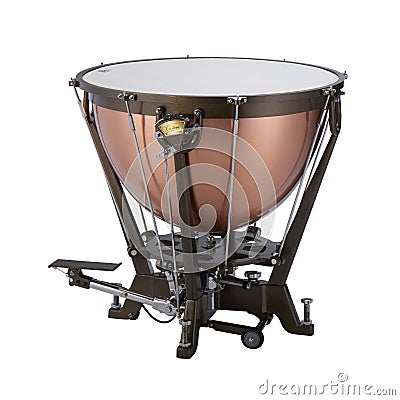 Timpani, Kettledrums, Timps, Percussion Music Instrument Isolated on White background Stock Photo