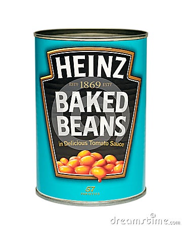 Tin of Heinz Baked Beans Editorial Stock Photo