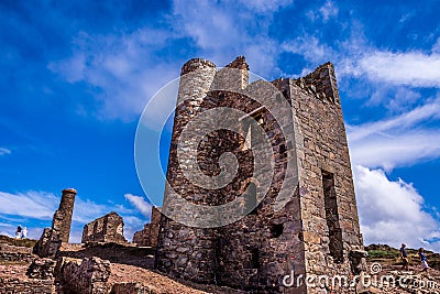 Tin Mine ruins, Wheal Coates Editorial Stock Photo