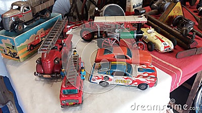 Tin Toy Cars Editorial Stock Photo
