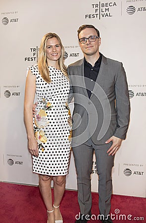 Tina Grapenthin and Matthew Hamachek at the 2018 Tribeca Film Festival Editorial Stock Photo