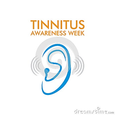 Tinnitus awareness week banner Vector Illustration