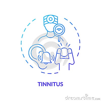 Tinnitus concept icon Vector Illustration