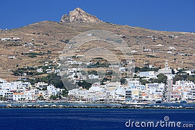 Tinos Island Town Stock Photo