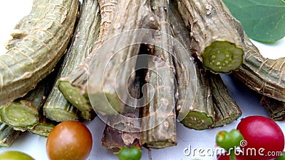 Tinospora cordifolia giloy gurjo branches Stock Photo