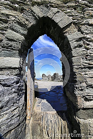 Tintagel Castle Cornwall England Stock Photo