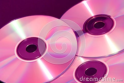 Tinted Cd's Stock Photo