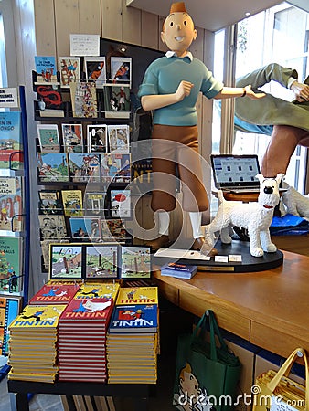 Tintin's shop Editorial Stock Photo