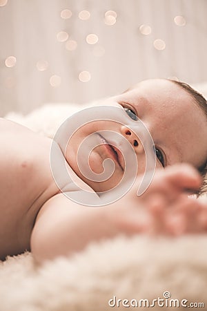 Tiny beautiful boy Stock Photo