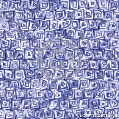 Tiny Blue Squiggly Swirly Spiral Squares Seamless Texture Pattern Stock Photo