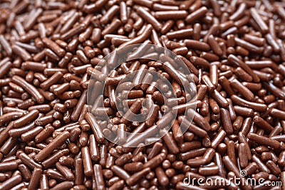 Tiny chocolate sprinkle Stock Photo