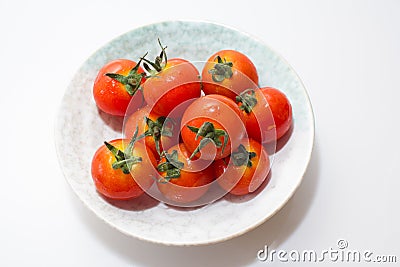 Tiny Fresh Tomato Stock Photo