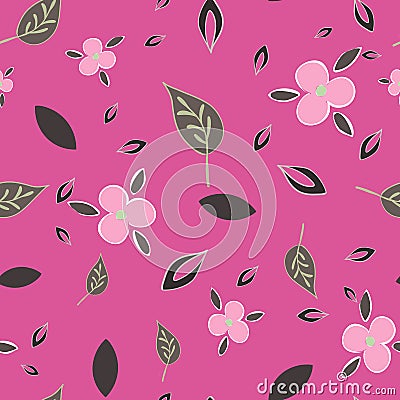 Tiny Garden Floral Geometric Collection Repeat Pattern Vector Print Vector Illustration