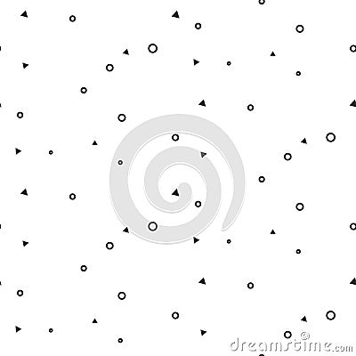 Tiny geometric signs seamless pattern. Vector Illustration