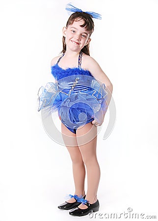 Tiny Girl Dancer Stock Photo