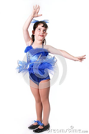 Tiny Girl Dancer Stock Photo