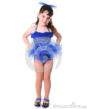 Tiny Girl Dancer Stock Photo