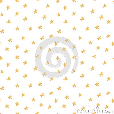 Tiny golden stars seamless pattern. Vector Illustration