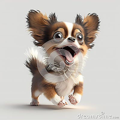 Tiny Happy Puppy. Generative AI Stock Photo