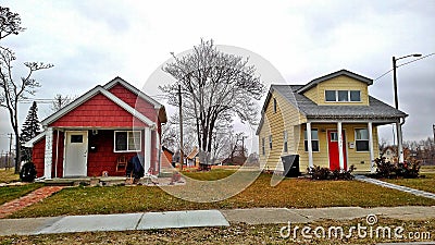 Tiny Homes In Michigan Stock Photo