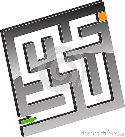 Tiny maze Stock Photo