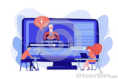 Theological lectures concept vector illustration. Vector Illustration