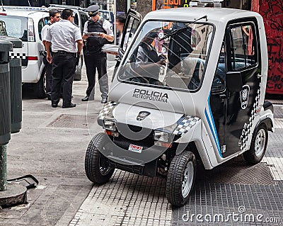 Tiny Police Car Buenos Aires Argentina Editorial Stock Photo