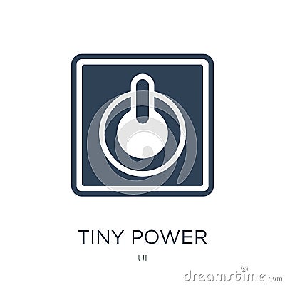 tiny power icon in trendy design style. tiny power icon isolated on white background. tiny power vector icon simple and modern Vector Illustration